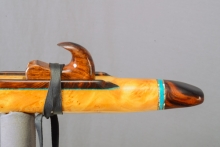 Yellow Cedar Burl Native American Flute, Minor, Mid G-4, #L14J (10)